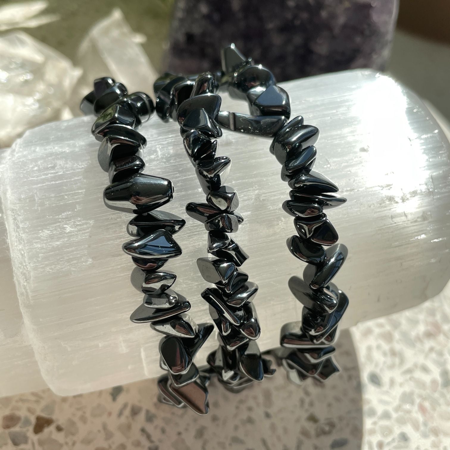 Hematite Chip Bracelet Hematite Chip Bracelet
